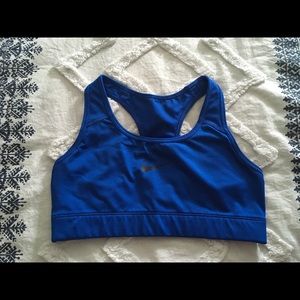 Small blue Nike sports bra